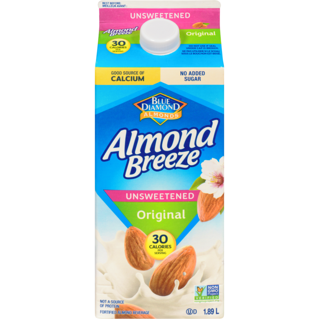 Boisson non laitière aux amandes Almond Breeze Originale sans sucre 946 ml