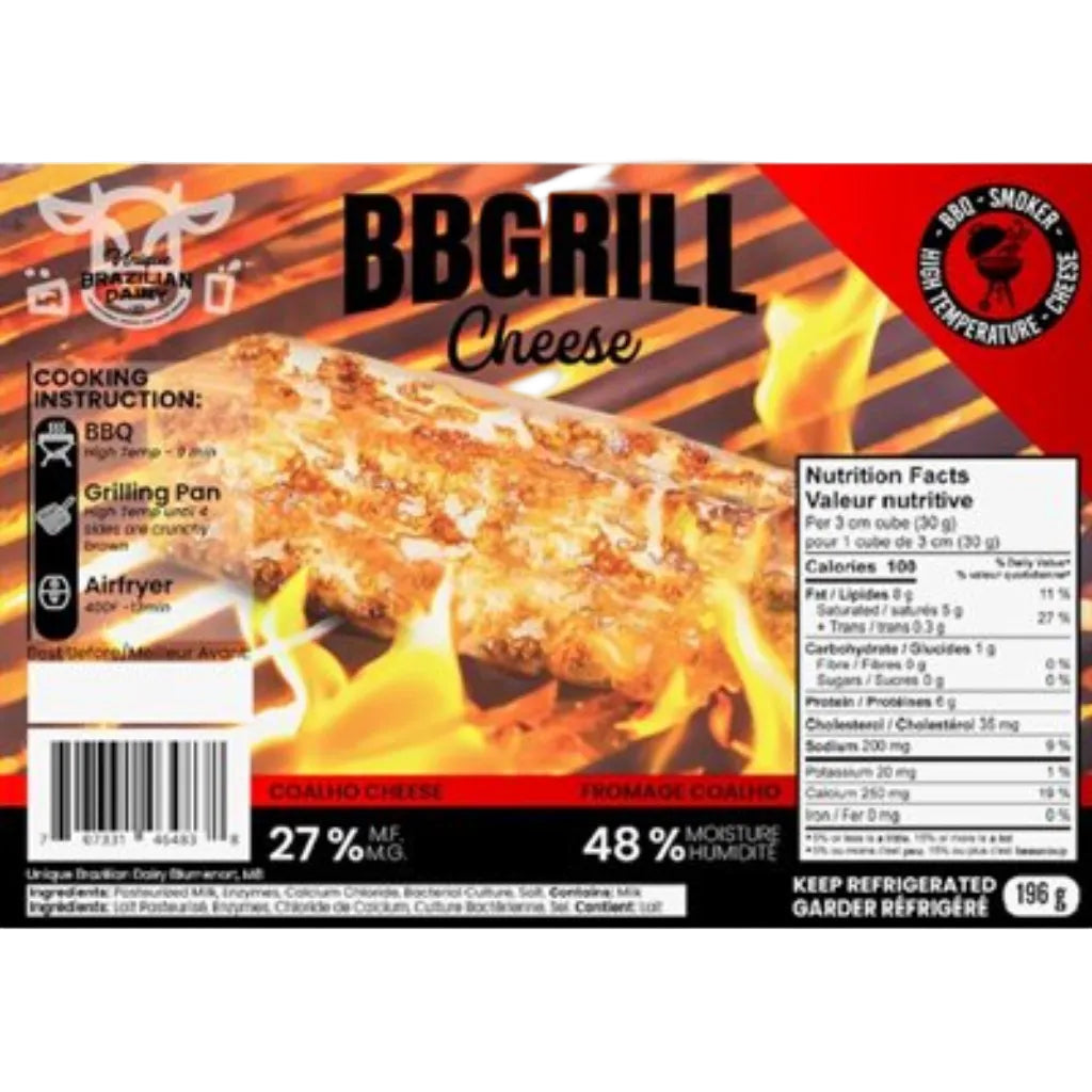 BBGrill Cheese, produit laitier brésilien, 196g