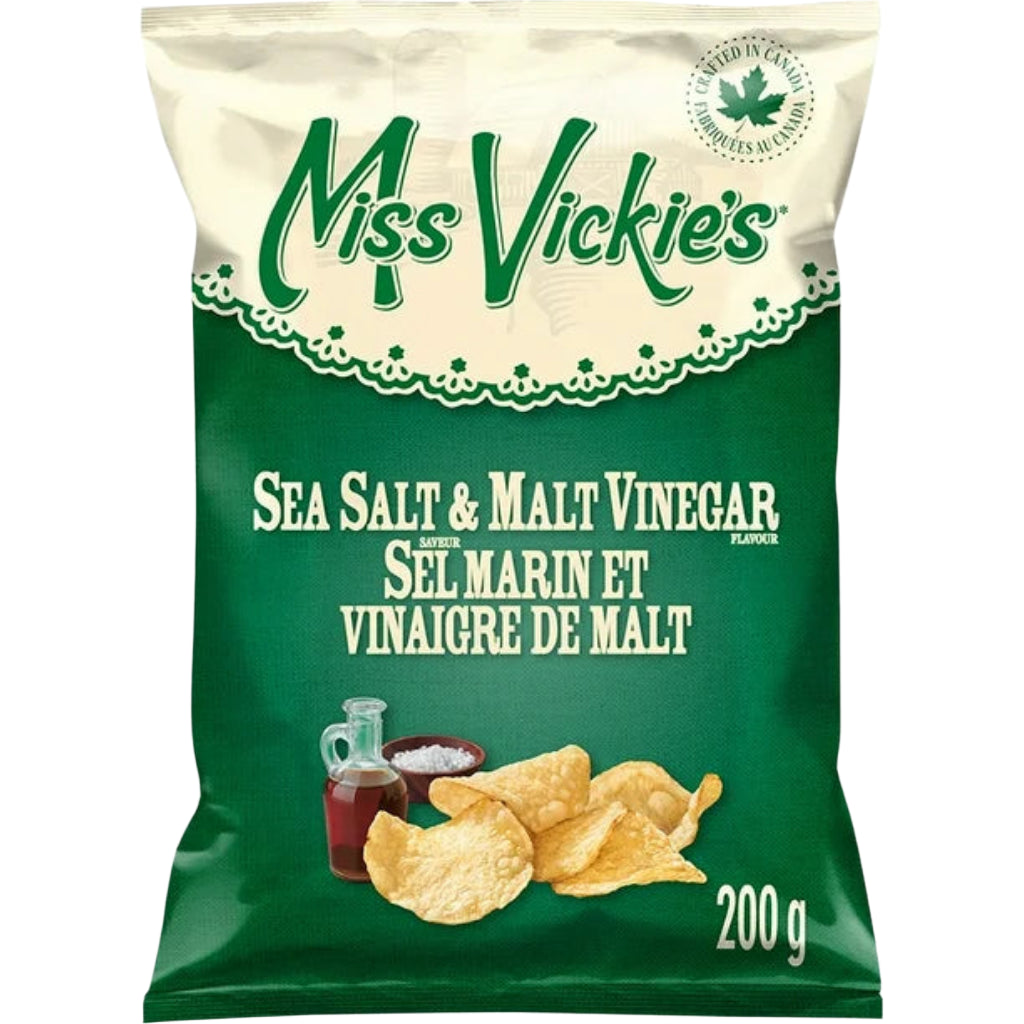 Croustilles cuites à la marmite Miss Vickie’s Saveur Sel marin et vinaigre de malt 200 g