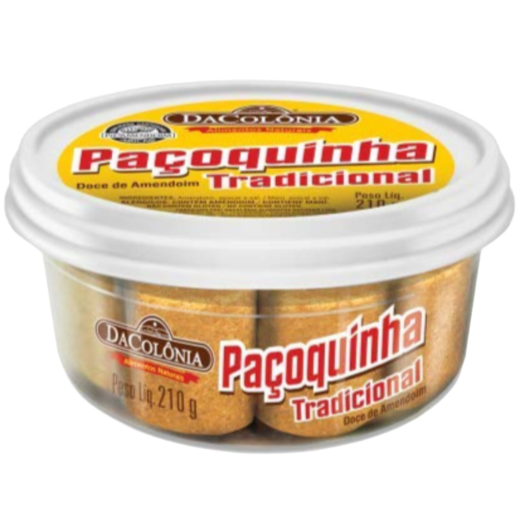 Da Colonia Paçoquinha Traditionnelle Barre de Bonbon d'Arachide Moulu 210g
