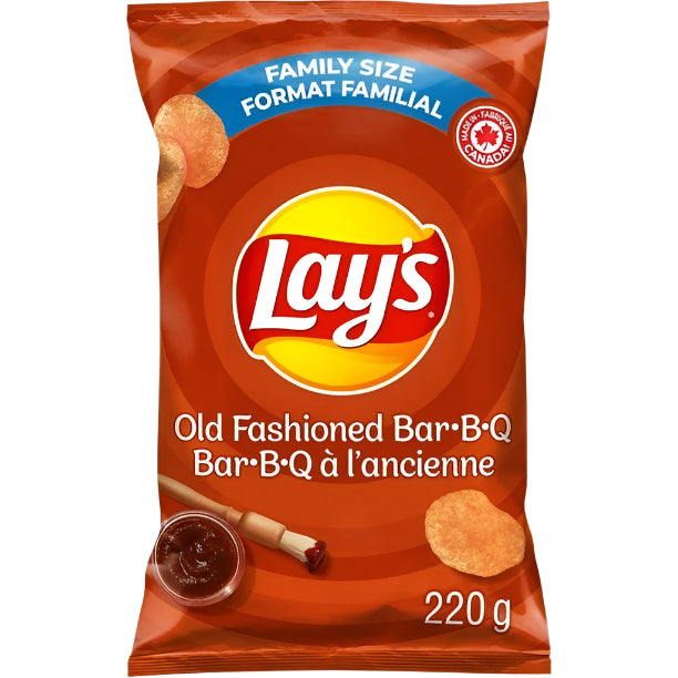 Lay’s croustilles assaisonnées Bar-B-Q à l’ancienne 220 g