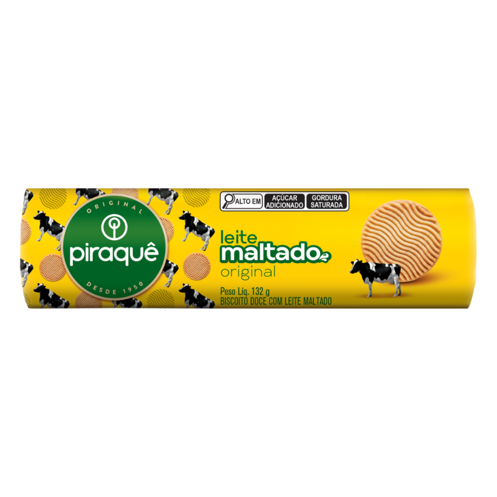 Piraque biscoito leite maltado 132g