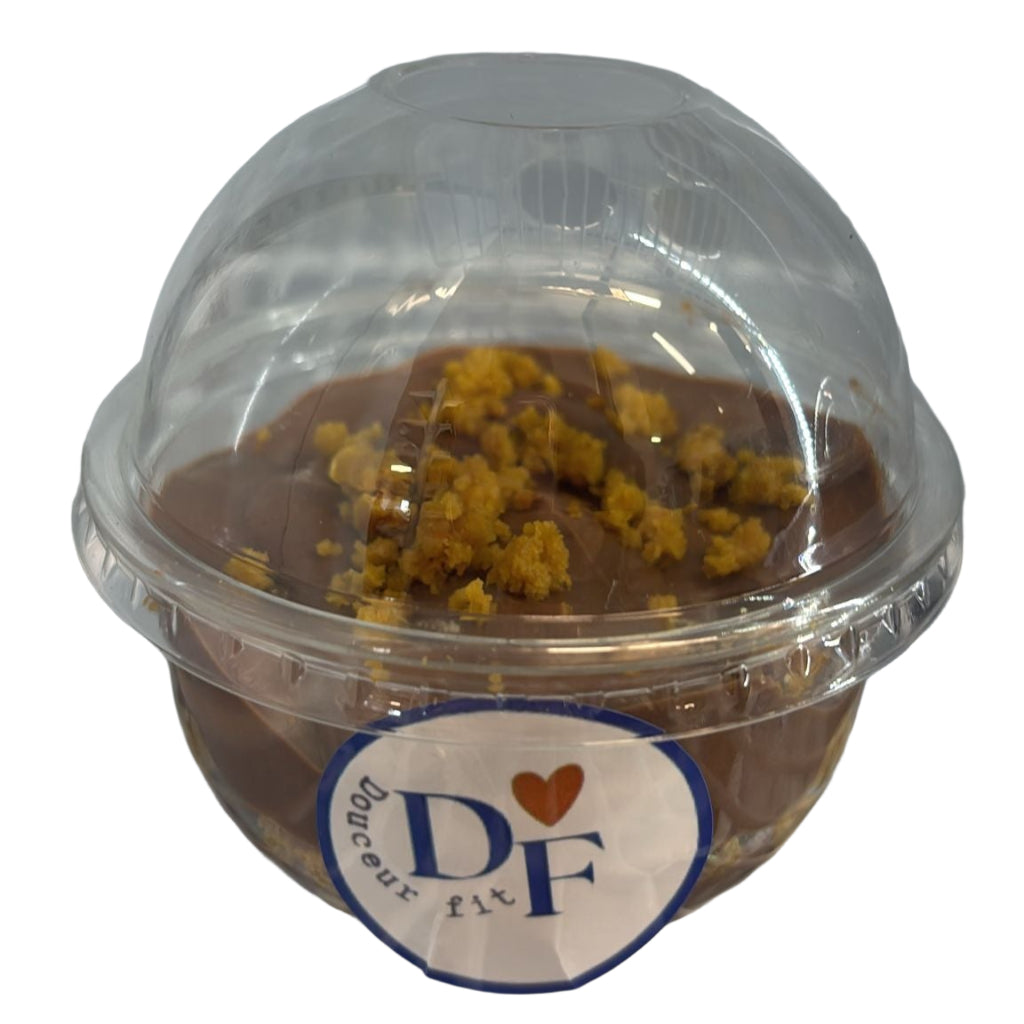 Douceur fit gateau dans le pot carotte et chocolat sans sucre sans farine sans lactose