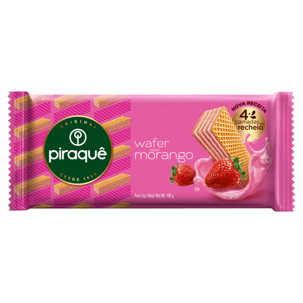 piraque wafer morango 100g
