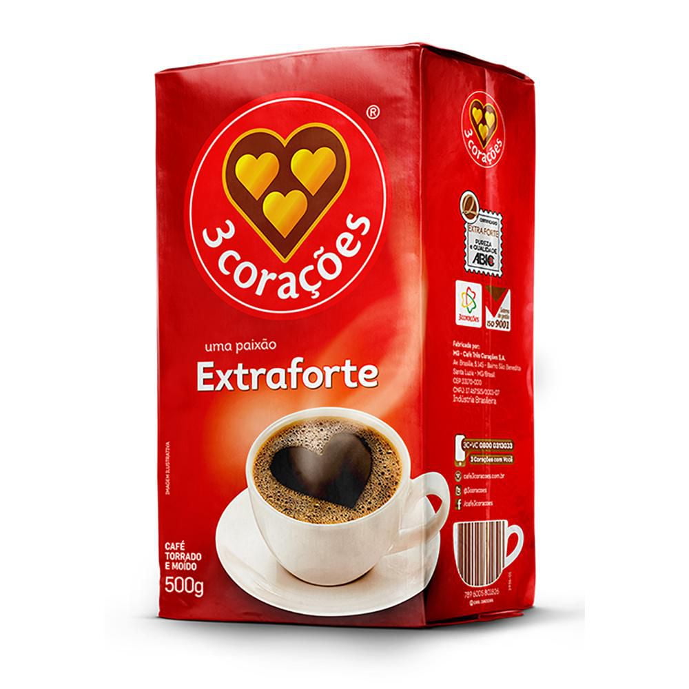 3 Coraçōes extra strong coffee 500g