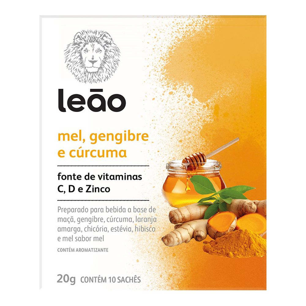 Chá Leão (Mel, gengibre e cúrcuma) 20g