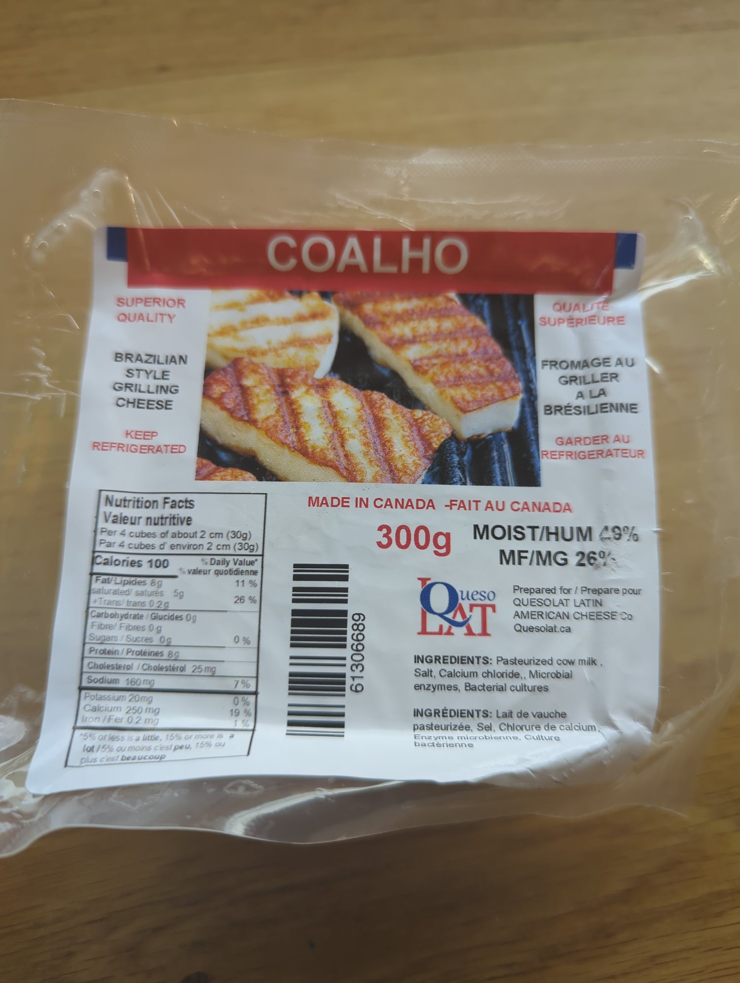 Queijo coalho Quesolat 300g