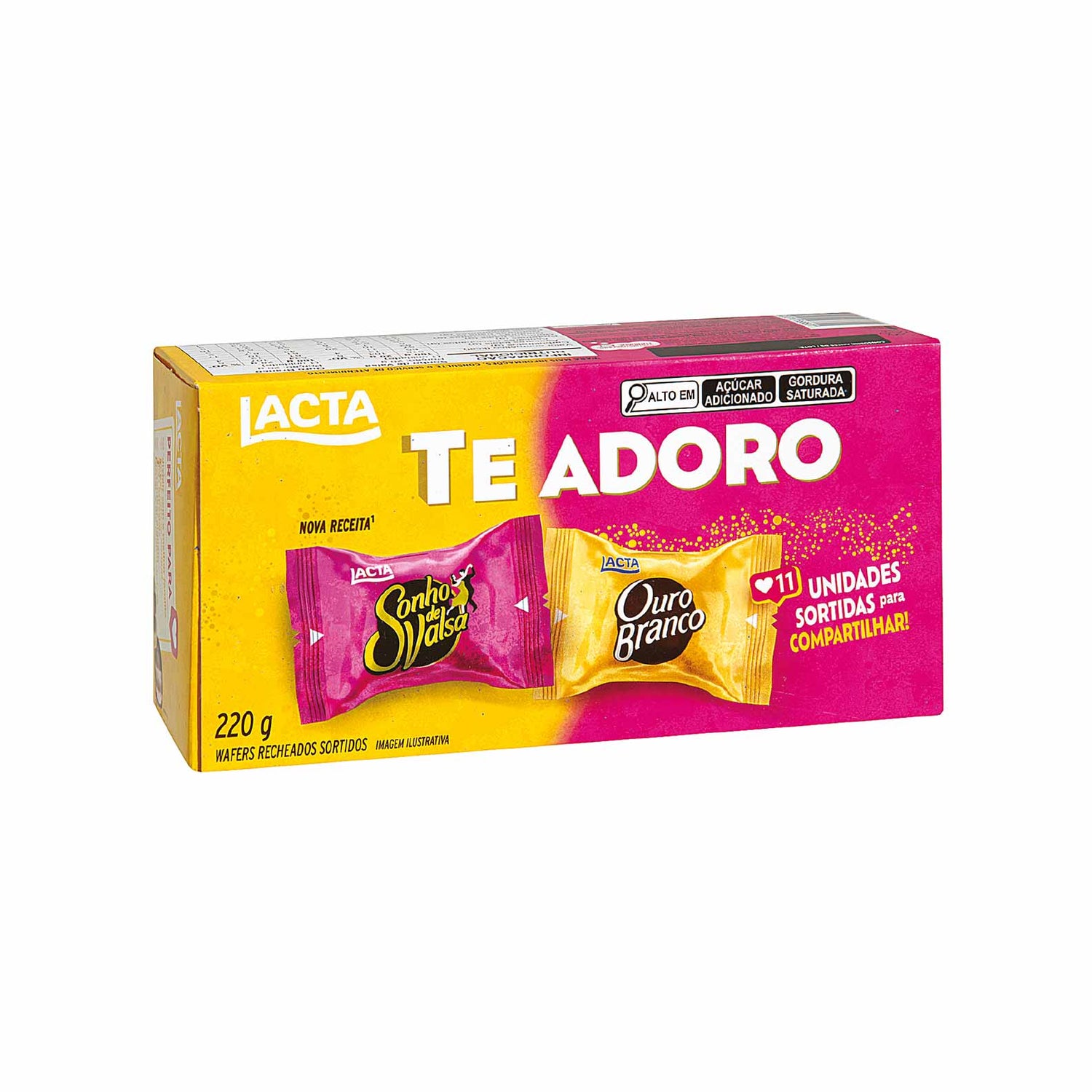 Caixa Chocolate sonho de valsa e ouro branco 220g